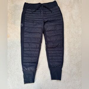 Cozy goose down joggers!
